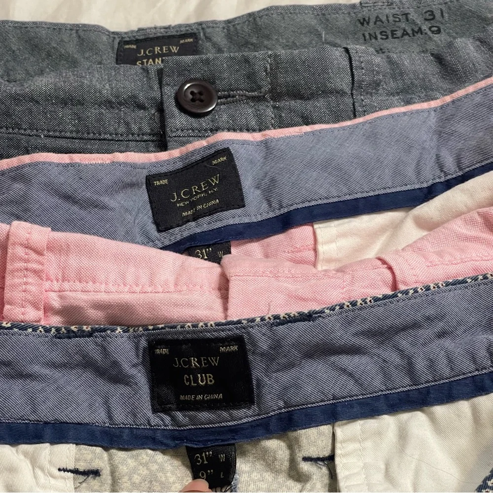 J. Crew Bermuda Shorts Set -‎ Pink, Gray, and Blue